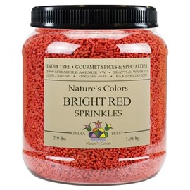 India Tree Nature's Colors Bright Red Sprinkles, 2.9 lb | Natural, Non-GMO, Vegan, Red-3 Free