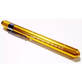 a2z GOLD Reusable NURSE Aluminum Penlight Pocket Medical LED with Pupil Gauge