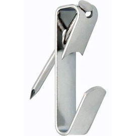 Extra Heavy Duty 20 Pack of 30 LB Zinc Plated Steel Picture Hangers with Nails (20 Hangers & 20 Nails)