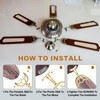 PATIKIL Ceiling Fan Blades Arms Replacement, 3 Pcs 52" Fan