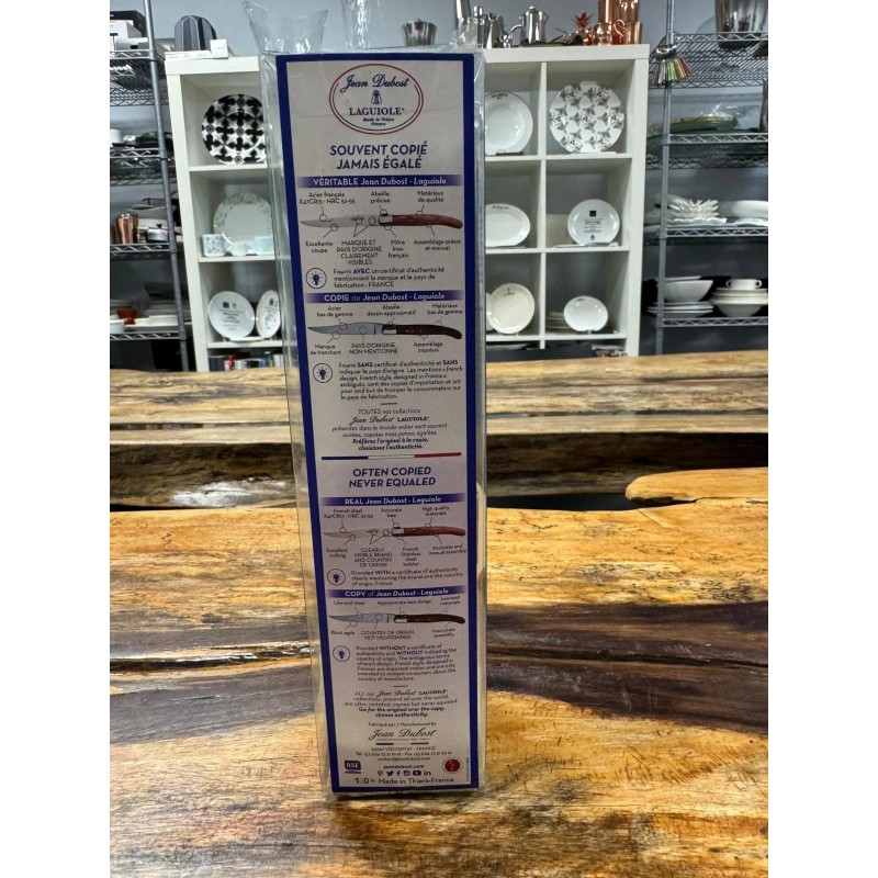 Laguiole Jean Dubost 6-Piece Steak Knife Set In Wooden Block,