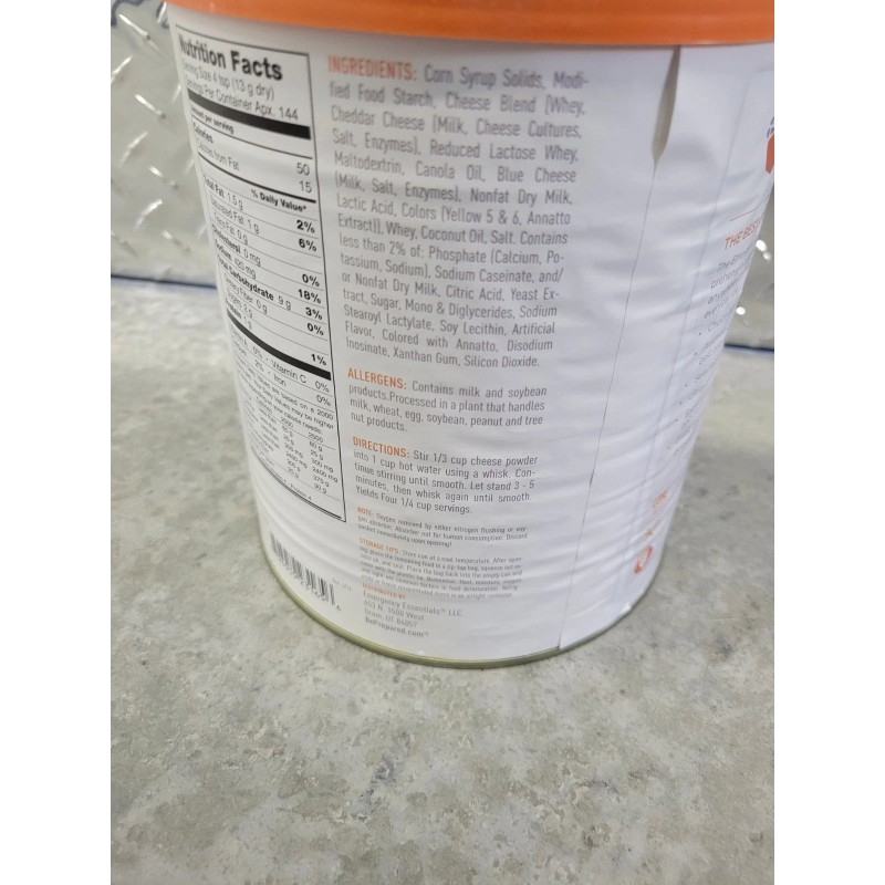 Emergency Essentials Powdered Cheese Blend 4lbs 2oz Emergency Food Storage