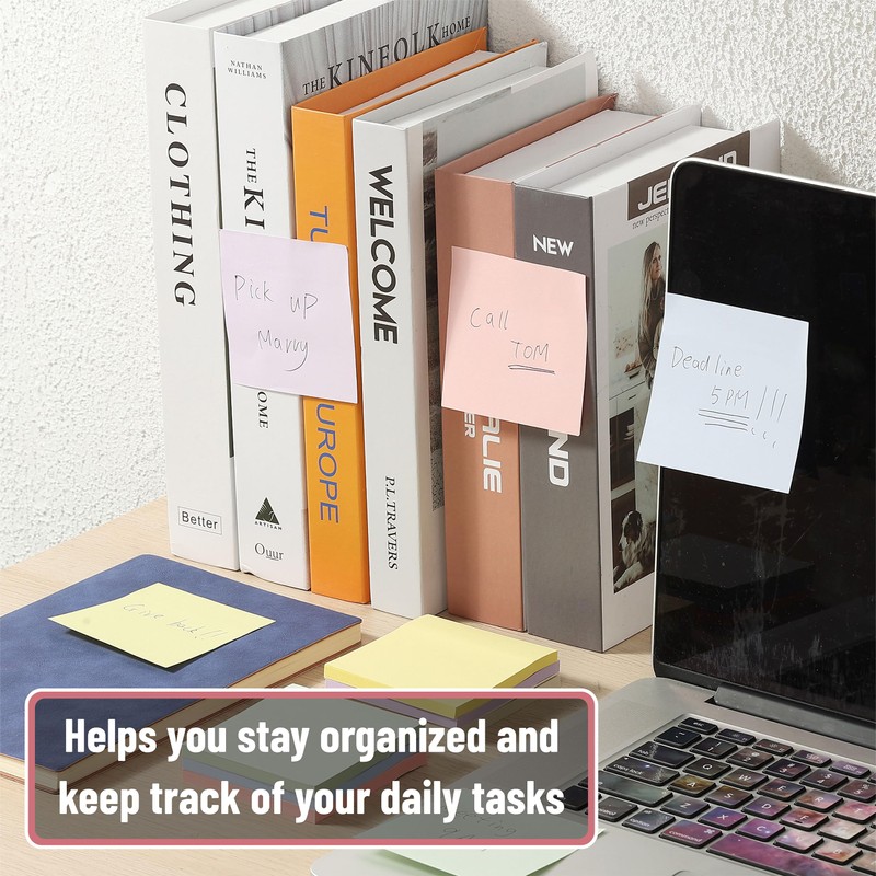 Mr. Pen- Sticky Notes, 3”x3”, 24 Pads, Pastel Colors Sticky