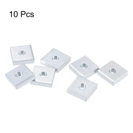 uxcell Square Nuts, M5x15mmx4mm Zinc-Plated Metric Coarse Thread Assortment Kit, 10 Pcs