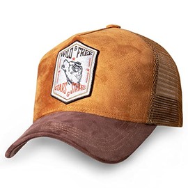 STARS & STRIPES Trucker Cap Wild & Free - Western Cap in Suede Look with Embroidery and Snapback Closure, multicoloured