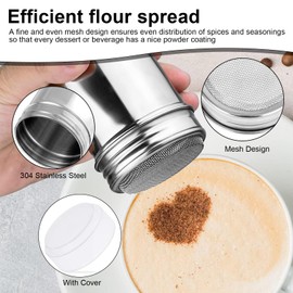 SHENGYIG 2-Piece Stainless Steel Flour Duster Set