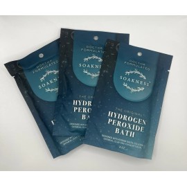 3 - Hydrogen Peroxide Bath Epsom Salts for Soaking for Pain - Dead Sea Salt 4 oz
