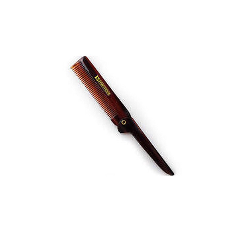 1541 London Folding Pocket Hair Comb with Pocket Clip -