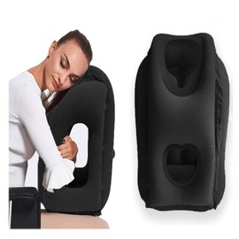 tintoke Inflatable Neck Pillow, Aeroplane Travel, Portable Travel Pillow, Inflatable Travel Pillow, Camping Pillow, Neck Support Pillow, Comfortable Supports Head and Chin, Pillow for Trains, Office,