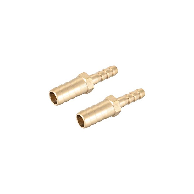 sourcing map Straight Brass Barb Fitting Reducer, Fit Hose ID