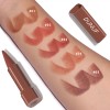 Labial Mate Duradero Dunuf 1 Pieza Tono Mate Puntiagudo