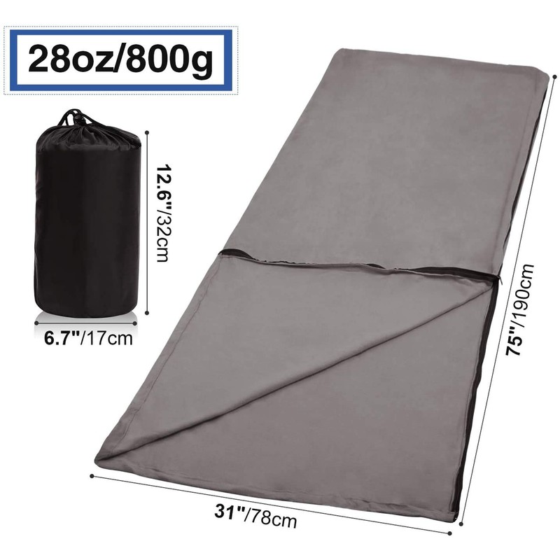 REDCAMP Fleece Sleeping Bag Liner for Adult Warm or Cold