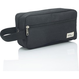 Lumbor37 Neceser de Viaje para Hombre y Mujer, Organizador Bolsa Maquillaje Higiene Baño, Bolsa Cosmetiquera Impermeable, Bolsa de Aseo para Artículos de Tocador, Negro