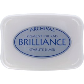 Tsukineko Brilliance Ink Pad, Starlite Silver,BIP93