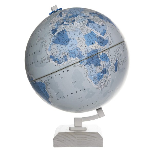 Replogle Berkner, Blue Ocean World Globe, White Base, Designer Series (12"/30cm diameter) Made in USA
