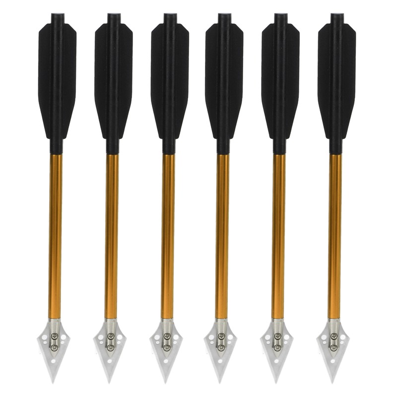 6Pcs Crossbow Arrows Double Screw Fixing Aluminum Alloy Shooting Bow