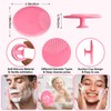MUiiGOOD 2pcs Silicone Face Scrubber Round Pads Face Mask Brush