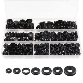 Cable Grommets, Rubber Grommets, Set of 260, Grommets, Grommet Set, Double Sided Protection, Wire Protection, Grommet Set, Rubber Bushing, 7 Different Sizes, Cable Protection