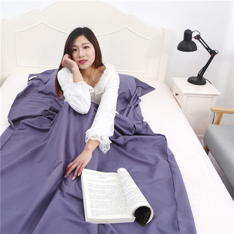 Portable Sleeping Sheet Polyester Fiber Sleeping Bag with Storage Bag