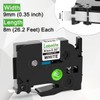 Labelife 9mm Label Tape TZe-221 Replace for Brother P Touch