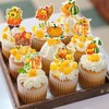 27PCS Pumpkin Cupcake Toppers, Harvest Pumpkin Cake Toppers, Rustic Autumn