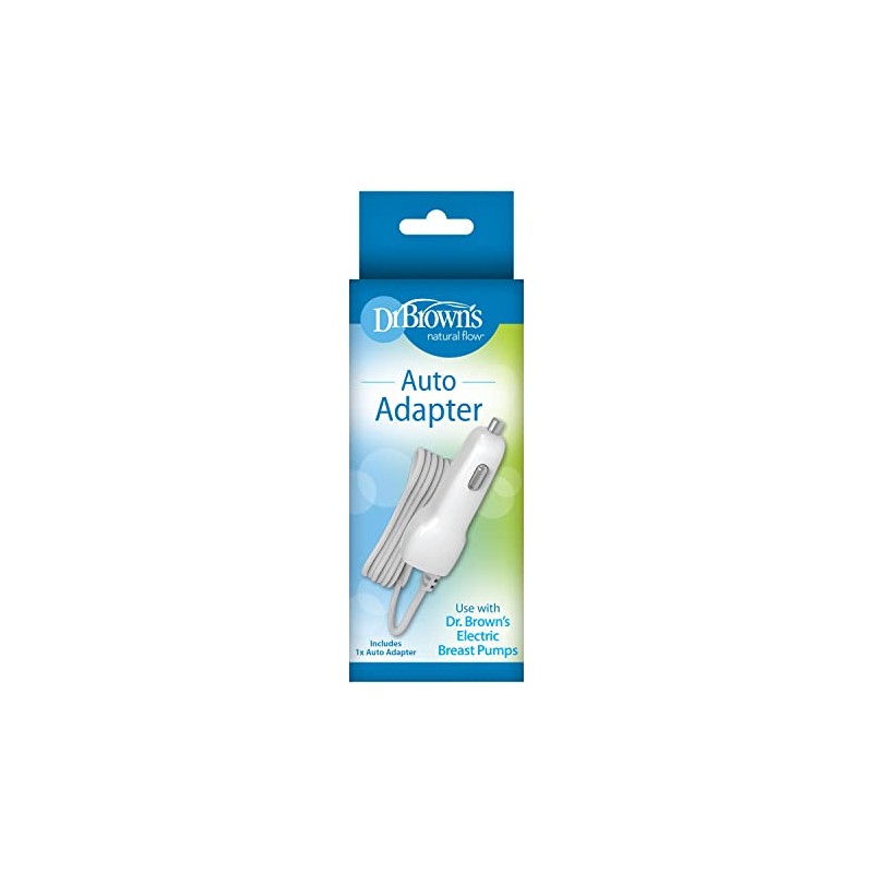 Dr. Brown's Auto Adapter for Double Electric Breast Pump, White
