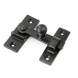 Jones & Grey Cast Iron Vintage Style Cabinet Door Cupboard Latch Swing Lock Catch - Black