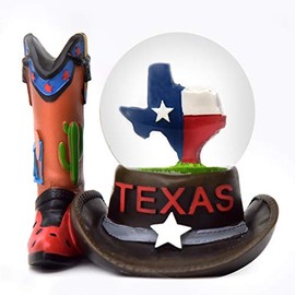 Texas Globo de nieve para sombrero y bota