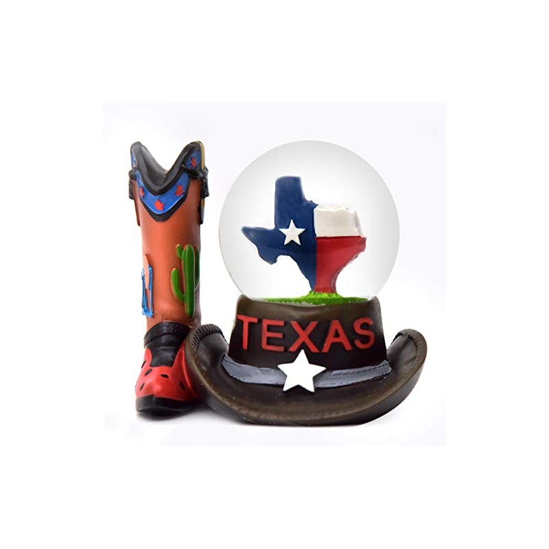 Texas Globo de nieve para sombrero y bota