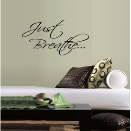 JUST BREATHE #2 LRG~ WALL DECAL, HOME DECOR 18" X 35"