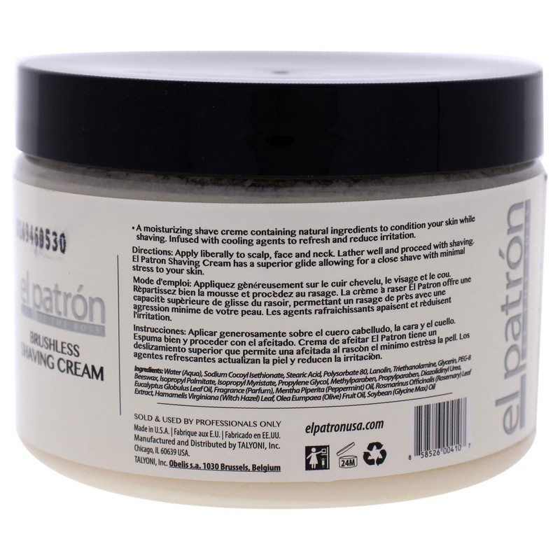 El Patron Shaving Cream Shaving Cream Men 10.5 oz