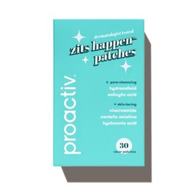 Proactiv Zits Happen® - Parches hidrocoloides para el acné - Parches para espinillas en la cara y espalda con ácido salicílico limpiador de poros - 30 unidades