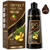 Hair Dye Shampoo 4 en 1 Fórmula Suave Ingredientes Naturales(Marrón