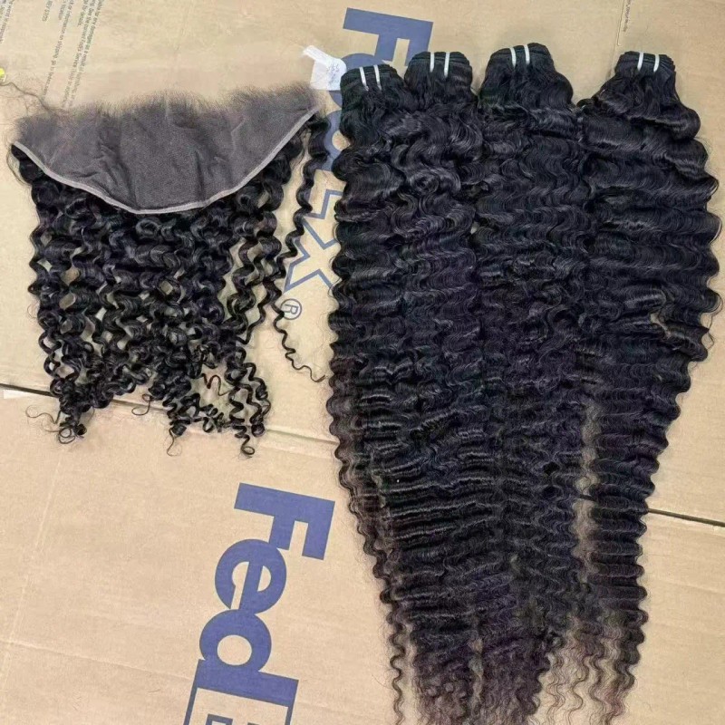 5x5 HD Lace Pixie Curly Closure 4x4 Invisible Bleached Knot