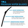TRQ Premium Windshield Wiper Blades 16 & 26 Inch Silicone