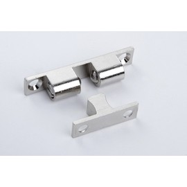 1 x Double ball catch Door Latch Furniture Door Catch Nickel-Plated Metal 9 x 50 mm