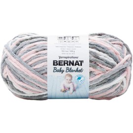 Spinrite Bernat Baby Blanket Big Ball Yarn-Baby Grays
