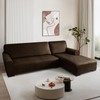 Pfrstuv Sectional Couch Covers, Leather Look Sofa Cover L Shape