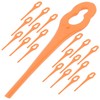 SPARES2GO Plastic Blades Compatible with Lidl Florabest Parkside Grass Trimmer