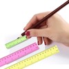 RTRTGS Pack of 4 30 cm Plastic Ruler, Colourful Transparent