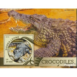 Prophila Collection Sierra Leone Block 898 (Complete Edition) Mint NH ** MNH 2016 Crocodiles (Stamps for Collectors) Amphibians / Reptiles / Saurs