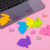 Molain Cute Rabbit Sticky Notes with Paper Clips, 7 Pack