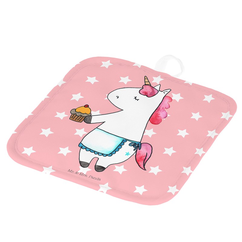 Mr. & Mrs. Panda Set of 2 pot holders unicorn