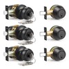 Brotima 3 Pack Entry Door Knob Lockset and Single Cylinder