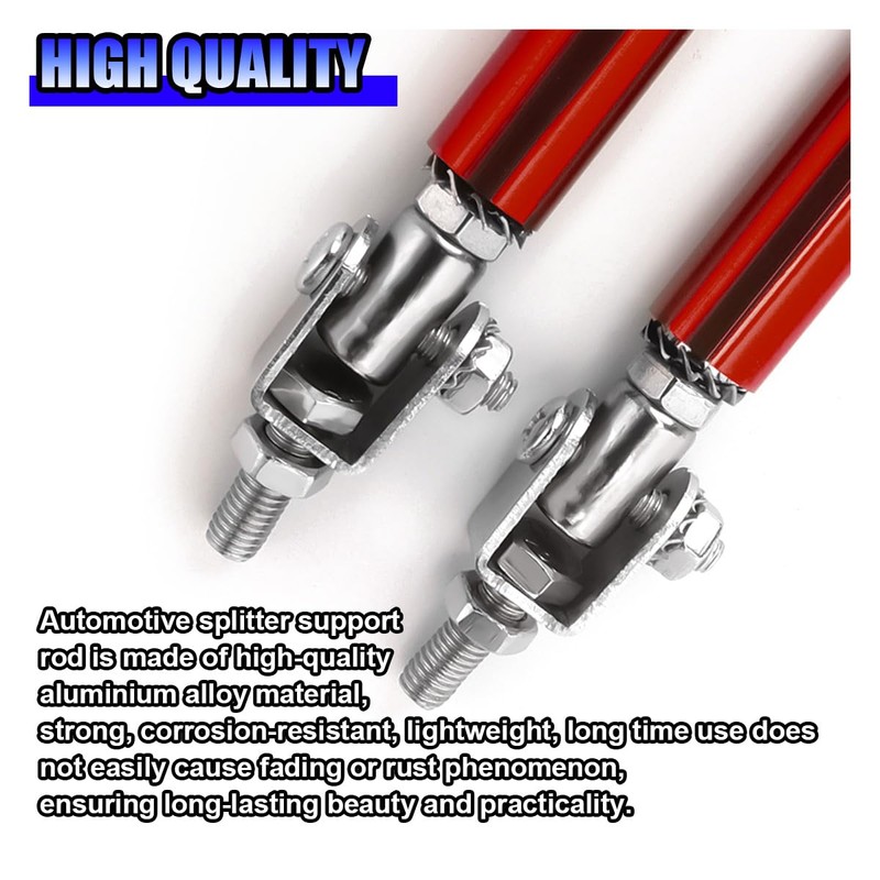 GAOLAOSY 2PCS Adjustable 8"-11" Splitter Strut Rods, Car Front Bumper