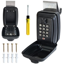 SUGOOE Car Lock Box, Car Window Punch Button Lock Box, Portable Key Storage for Keys, Credit Cards and Cash