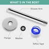 Voolan Shower Arm with Flange, Ceiling Mounted Fixed Shower Pipe,