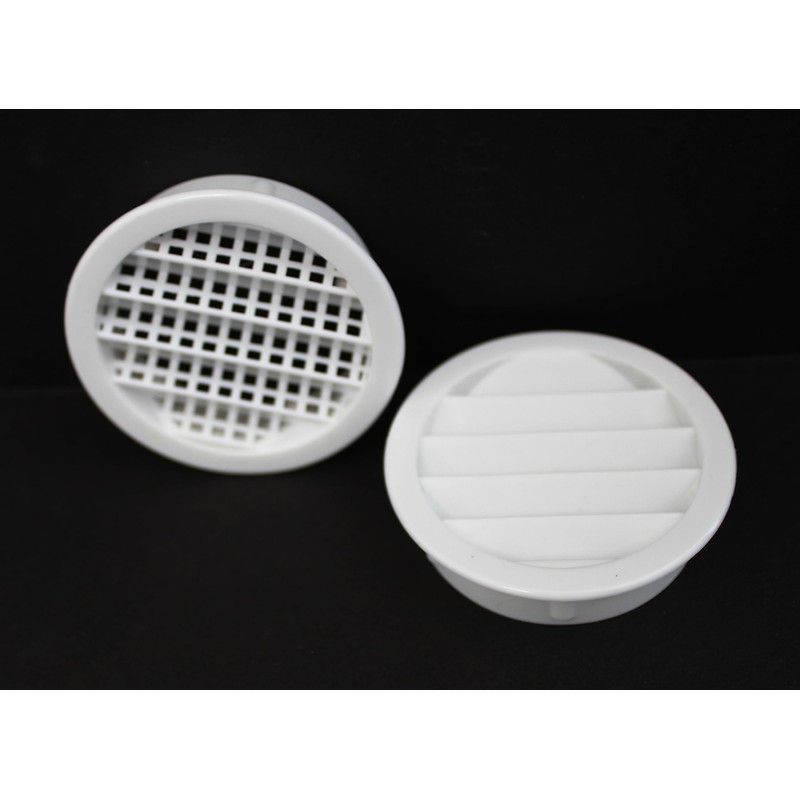 2.5" Round Plastic Louver Soffit Air Vent Reptile Screen Grille