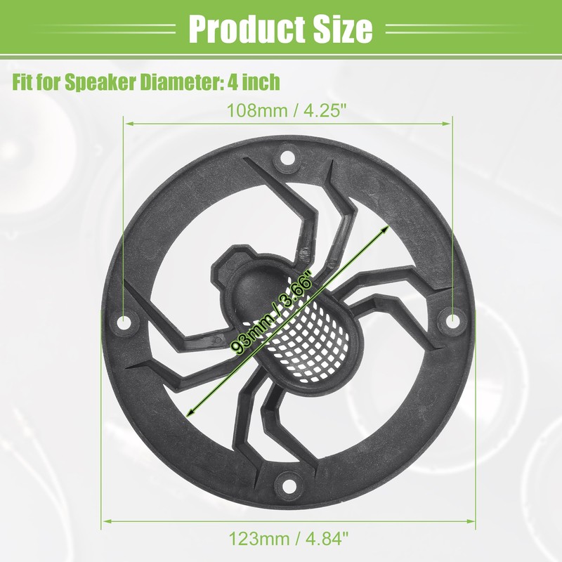 ACROPIX Universal 4" Car Speaker Grills Cover Round 4 Inch