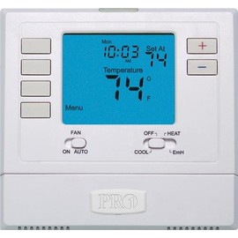 PRO1 T721 T700 Platform: Non-programmable, 2H/1C Heat Pump or 1H/1C Conventional with 4 sq. in. Display, White